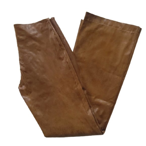 Bebe Distressed Faux Leather Flared Lined Pant- Sz. Sm - Picture 1 of 8